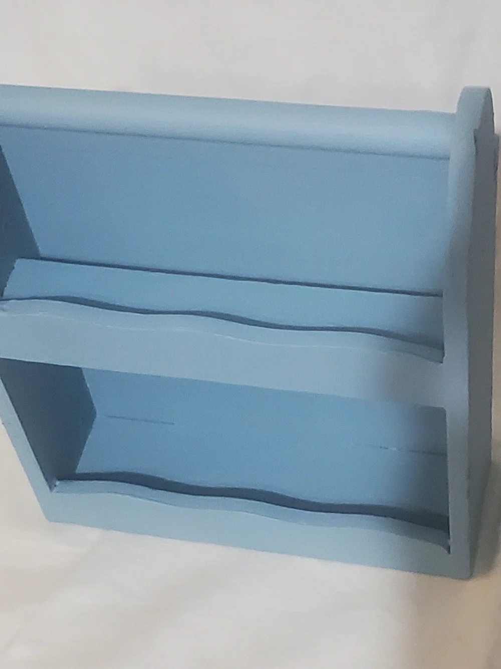 Blue Wooden Wall Shelf Organizer - Home Wall Decor